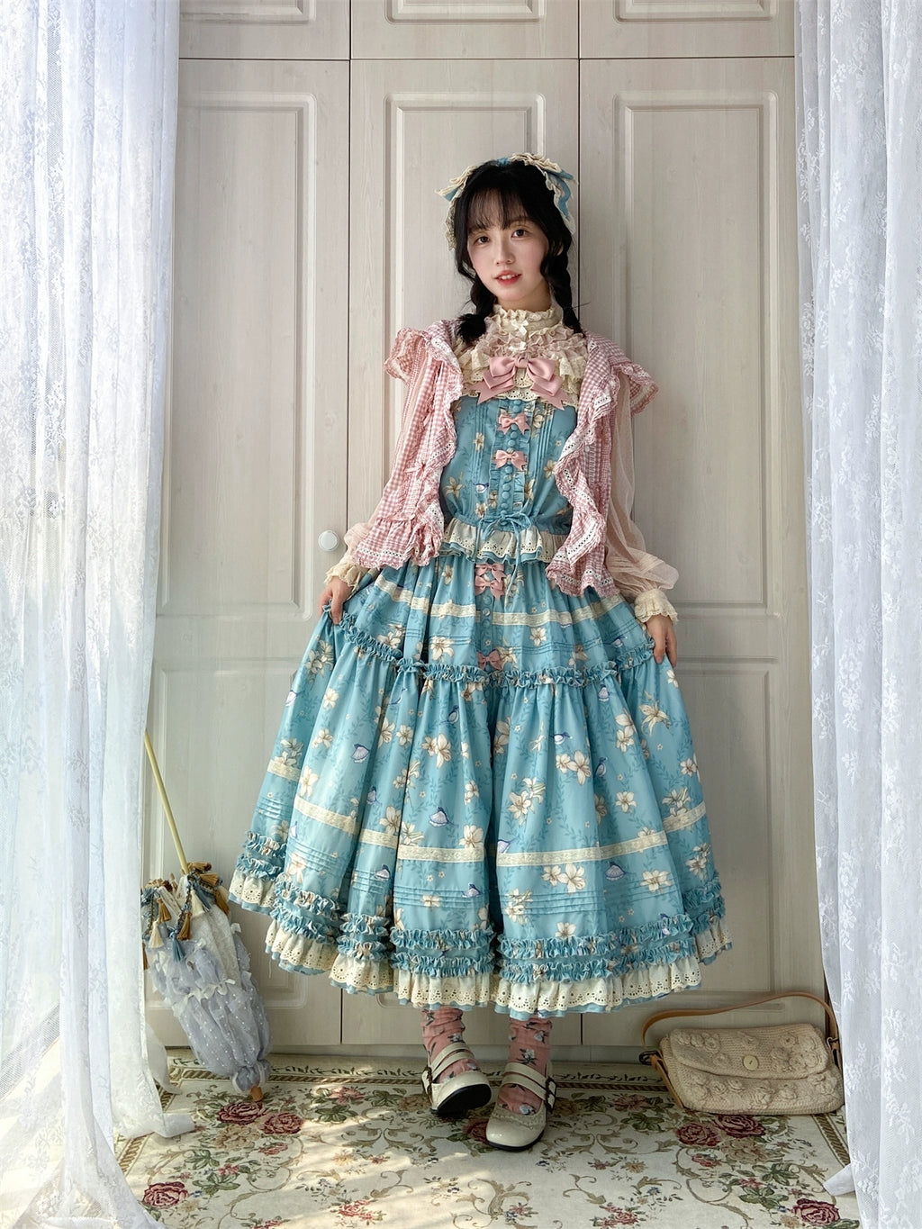 Lily and Wind Classical Print Skirt and Top