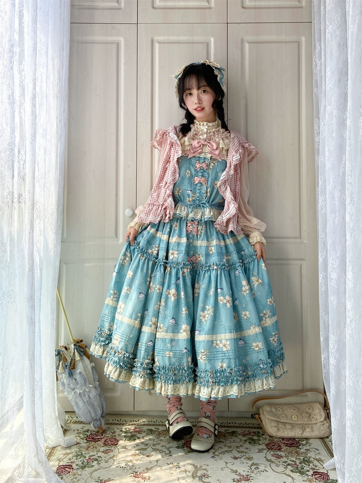Lily and Wind Classical Print Skirt and Top