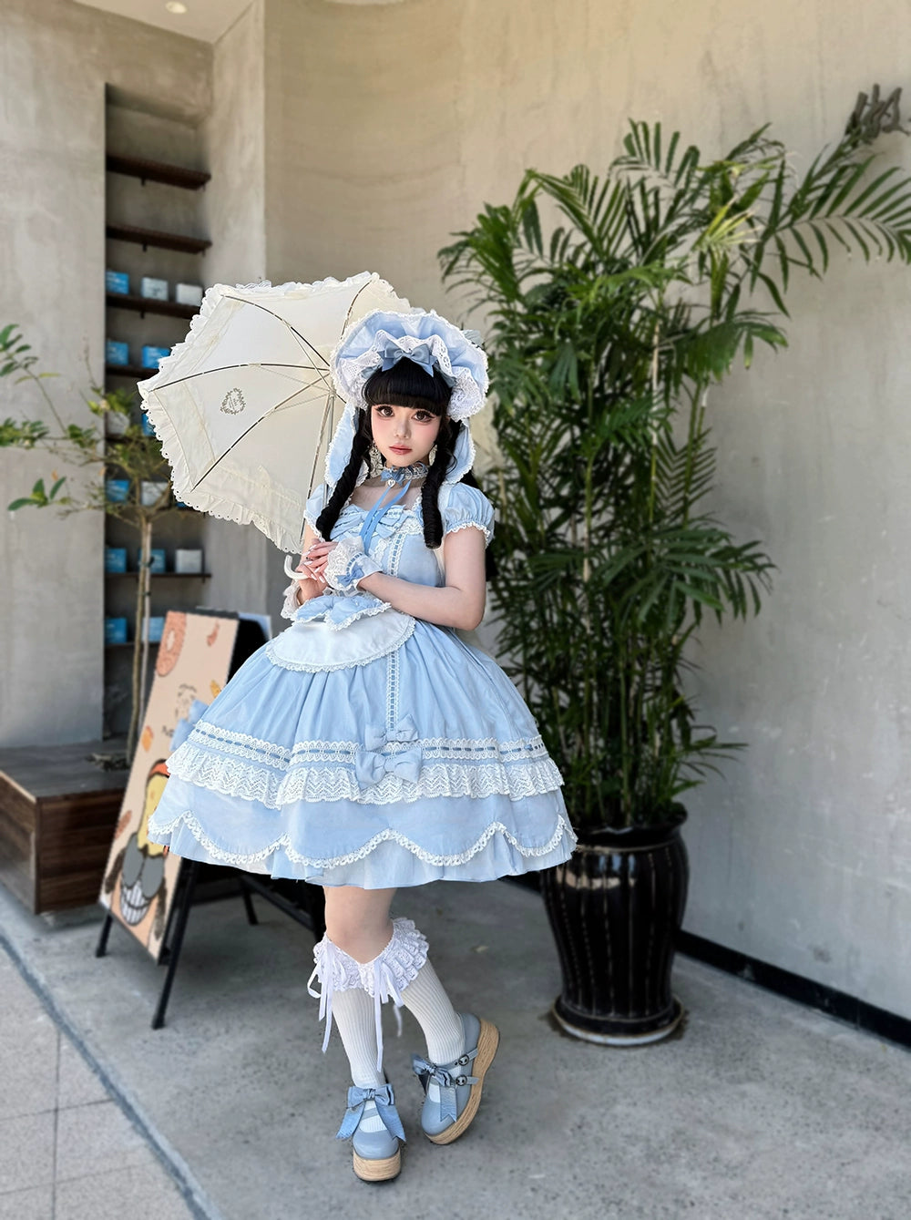 【受注予約6/12まで】Antique Petal Rabbit リボンワンピース