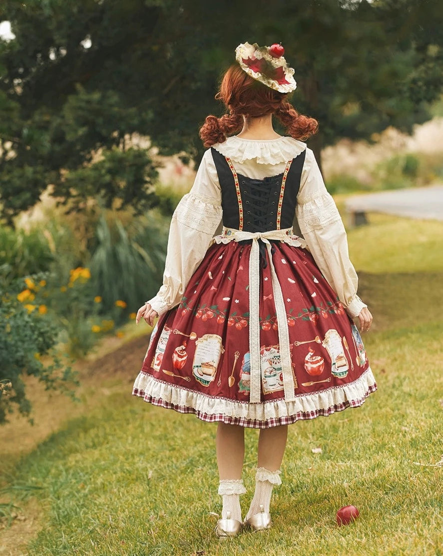 【予約販売】Apple Garden バイエルン風ジャンパースカート