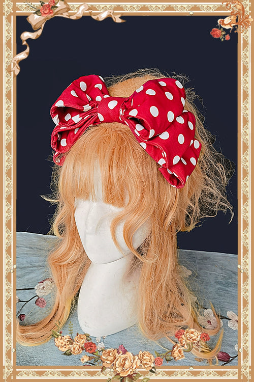 Mushroom Owl Polka Dot Ribbon Headband
