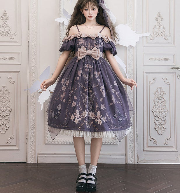 【受注予約11/19まで】Butterfly and Bone 半袖ワンピース
