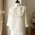Eternal Echo Classical half-sleeve ribbon tie blouse [20% off when buying together]