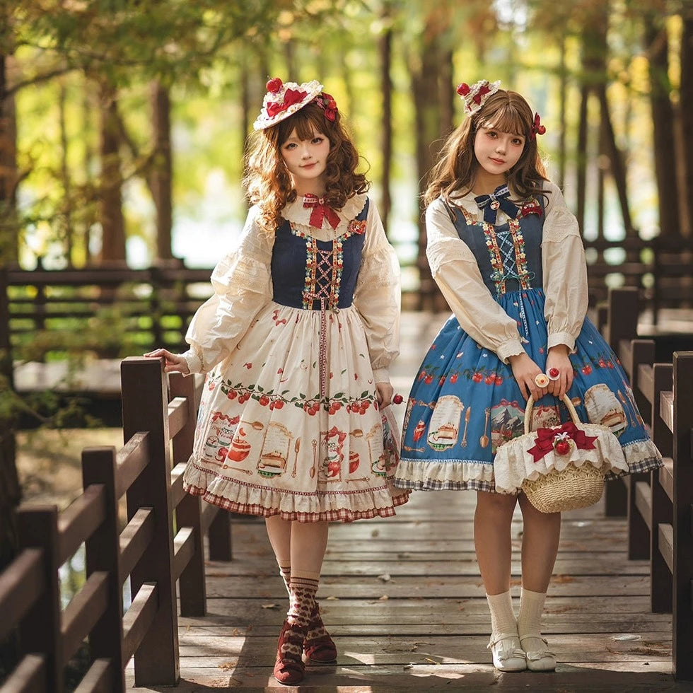 【予約販売】Apple Garden バイエルン風ジャンパースカート
