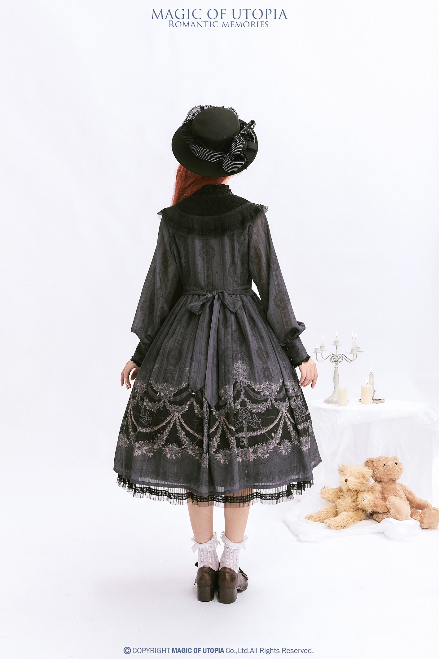 [Sale period ended] Romantic Memories Stand Collar Dress