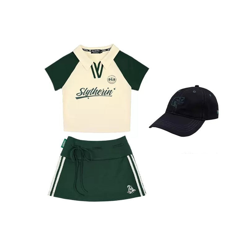 [Pre-order] Hogwarts School of Witchcraft and Wizardry Miniskirt, Short Sleeve Top and Hat Set