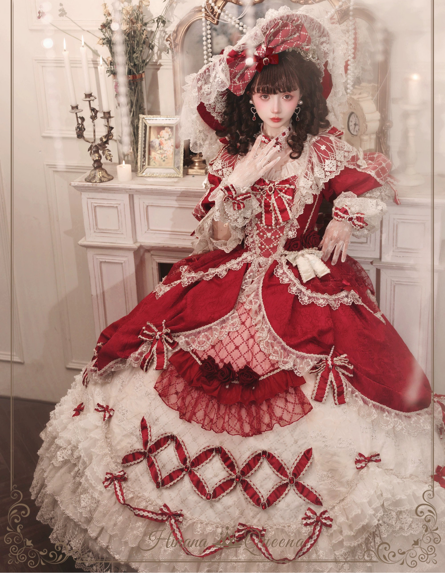 【受注予約6/26まで】Mirror Snow White プリンセスロングドレス・レッド