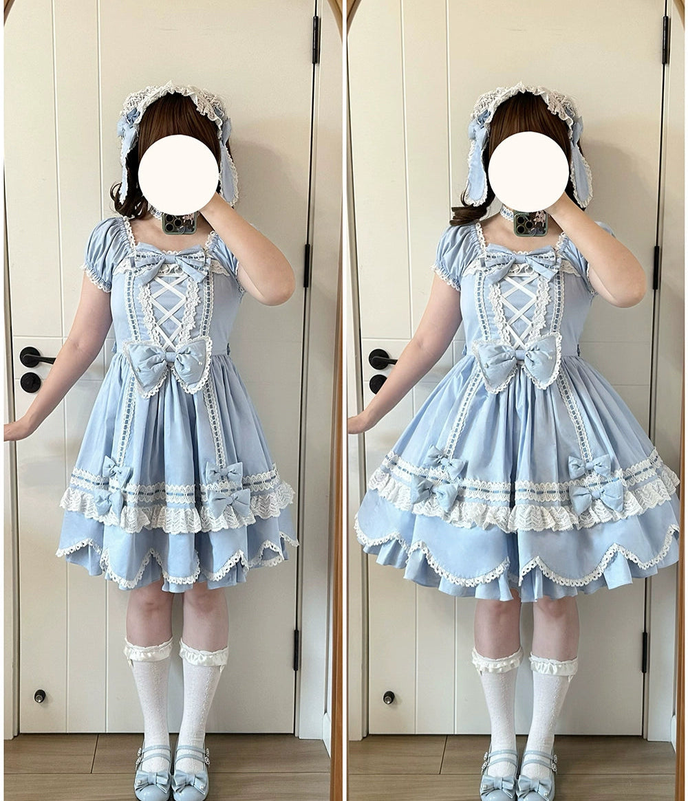 【受注予約6/12まで】Antique Petal Rabbit リボンワンピース