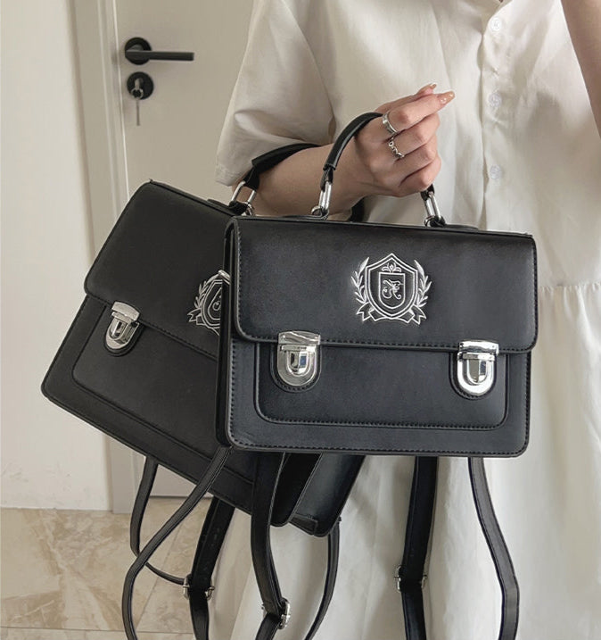 スクール風 ショルダーストラップ付3wayバッグ