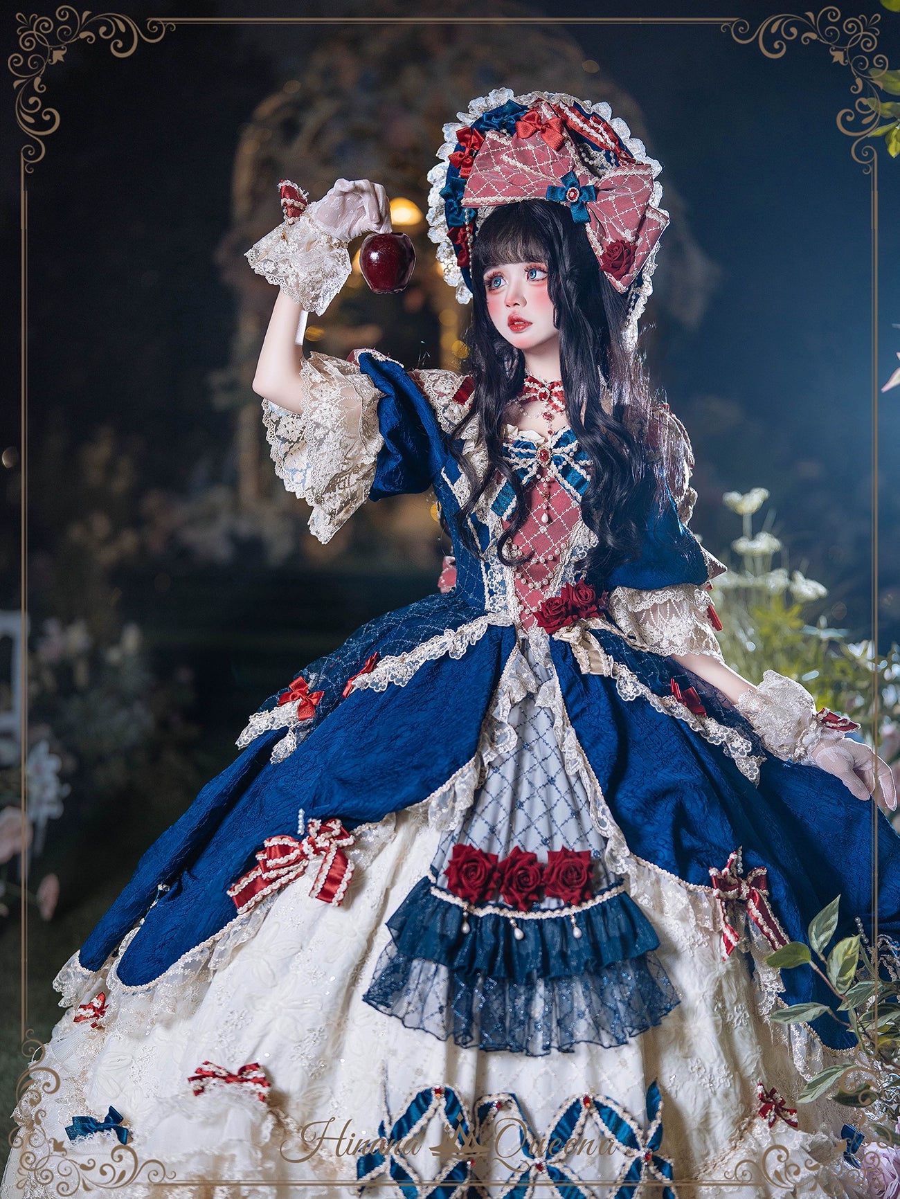 【受注予約6/26まで】Mirror Snow White プリンセスロングドレス・ネイビー
