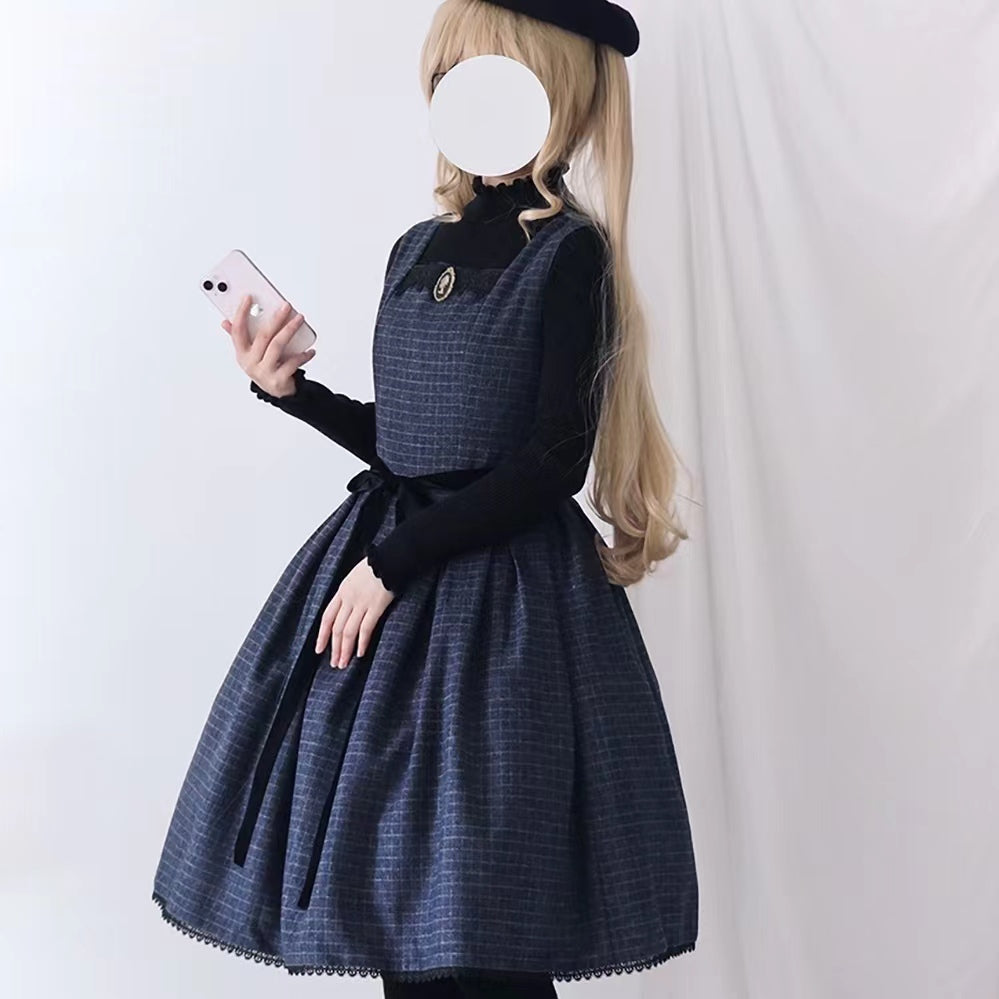 Earl Gray checked jumper skirt