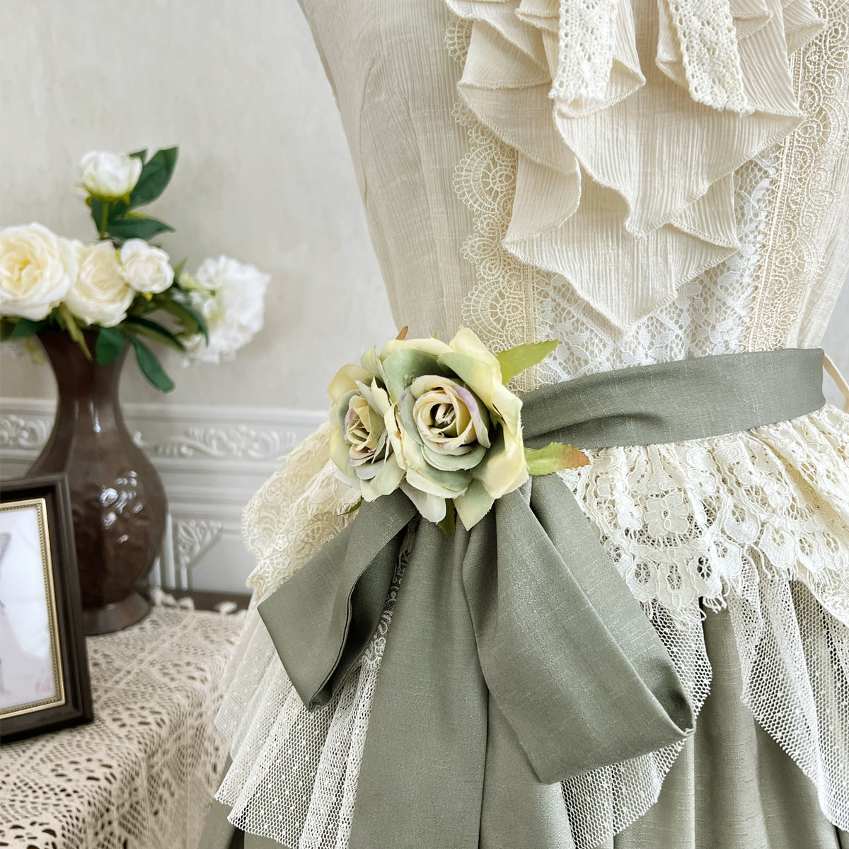 白花 中華風ロングスカートセットアップ