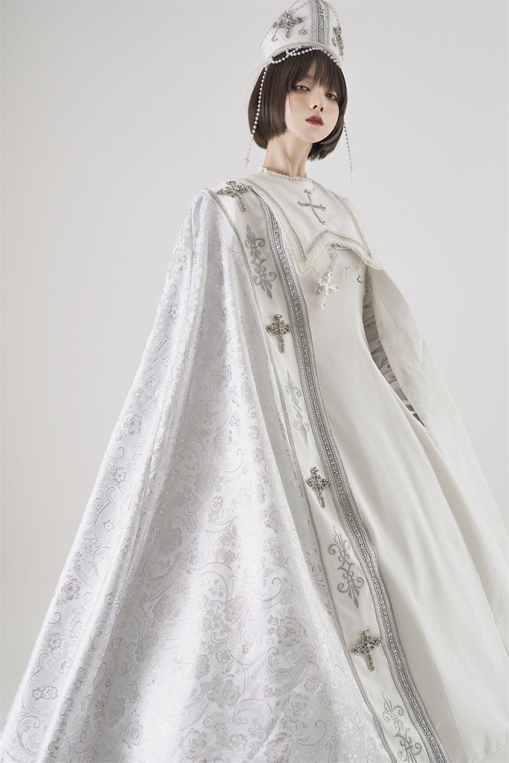 [Sale period has ended] Pray on a Moonlight Night Dress, White, Long Length