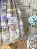 Elegance Greek Oil Painting Style Print Flare Sleeve Jumper Skirt