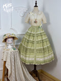 [Pre-orders available until 2/19] Cat Rose Tea Party Front-opening Ruffle Skirt, Plain Type