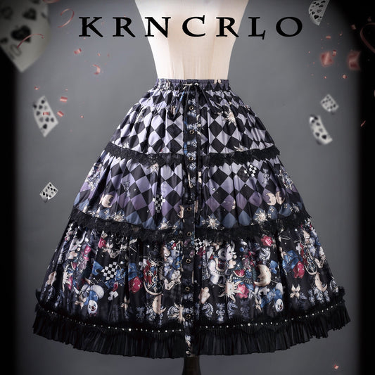 Gothic Circus print skirt