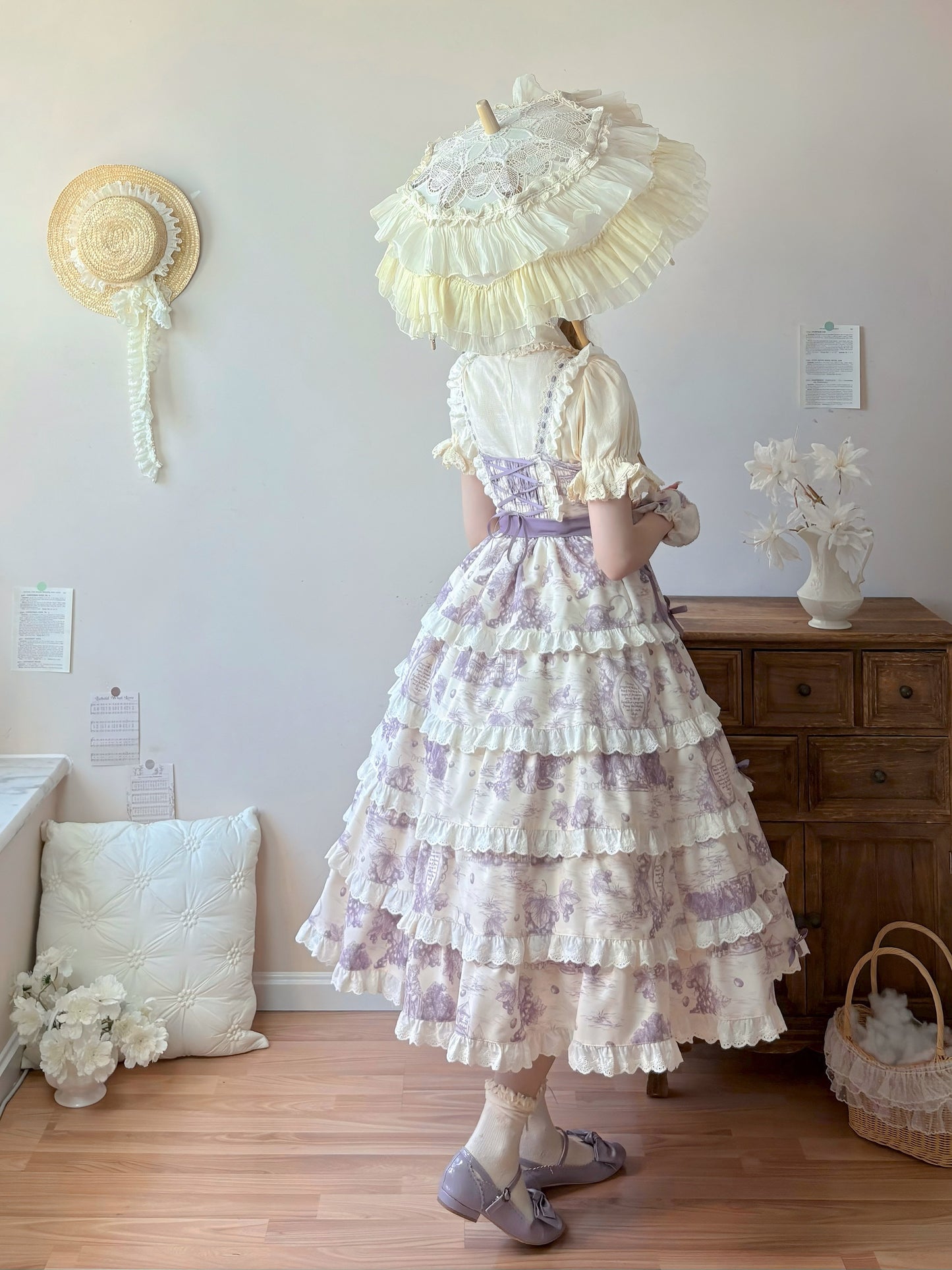 [Pre-orders available until 7/11] Grape Moonling 2-way jumper skirt