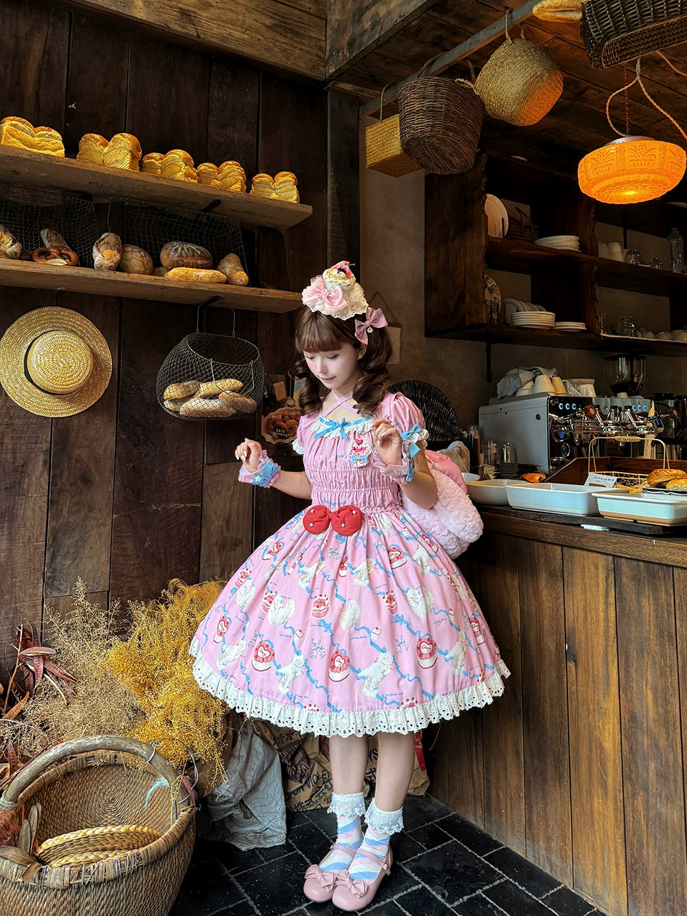 【 予約販売】Sweet Cherry Cat ワンピース