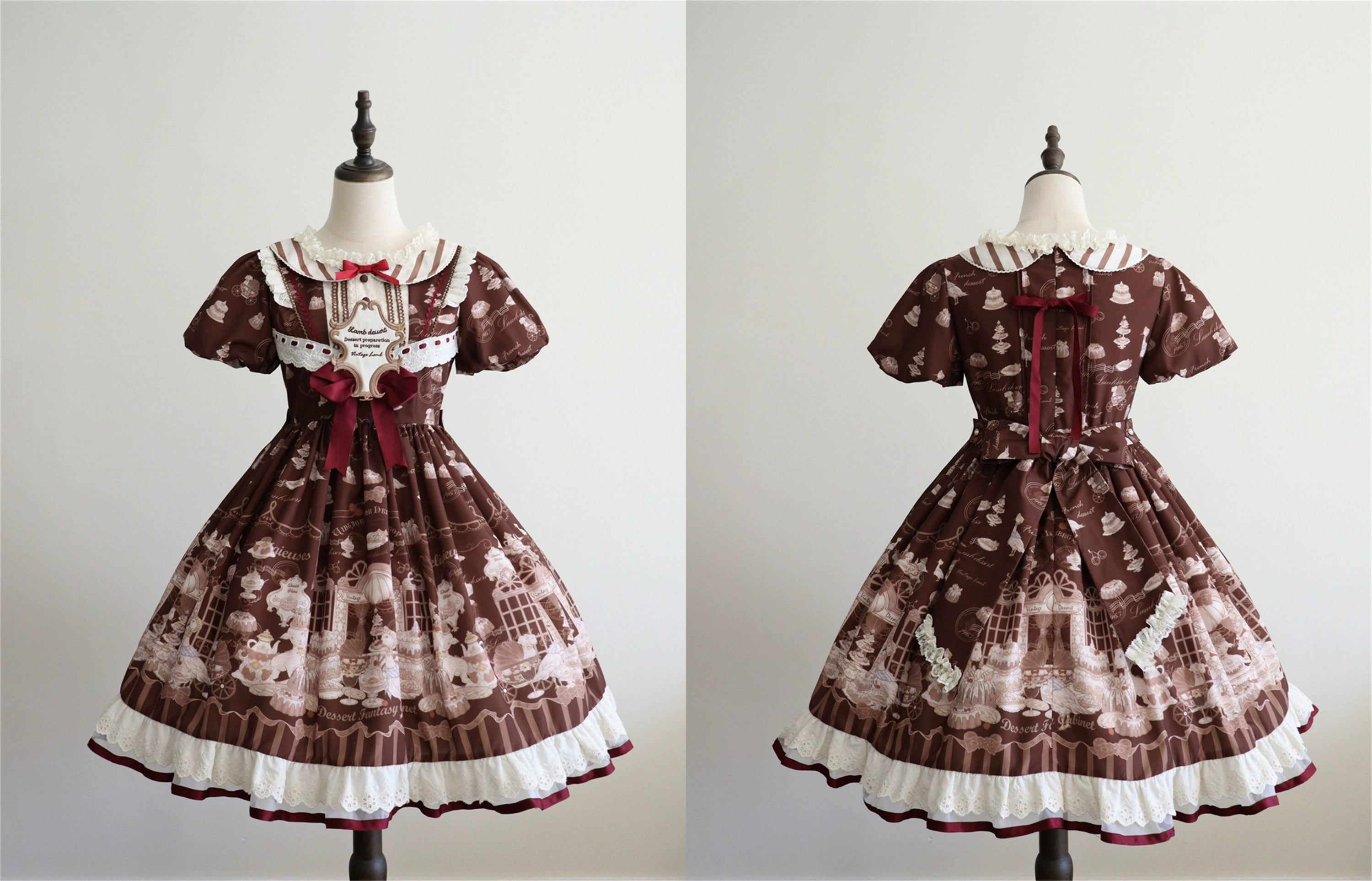 [Pre-orders available until 10/28] Antique Dessert Room Short Sleeve Dress
