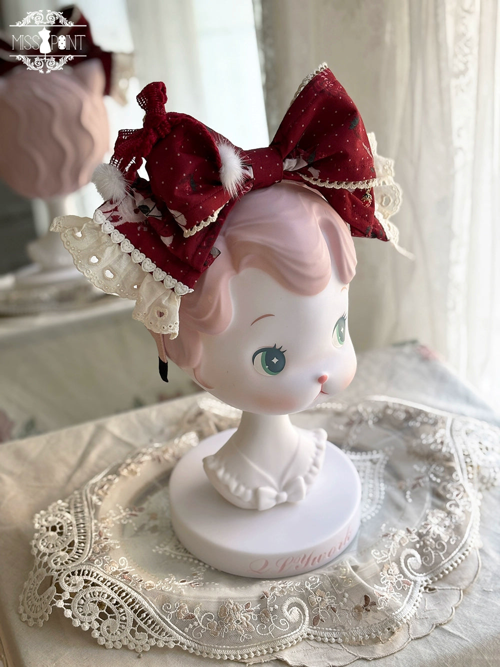 予約販売【同時購入のみ】Sweet Berry Rabbit ボンネット・カチューシャ・布ベルト