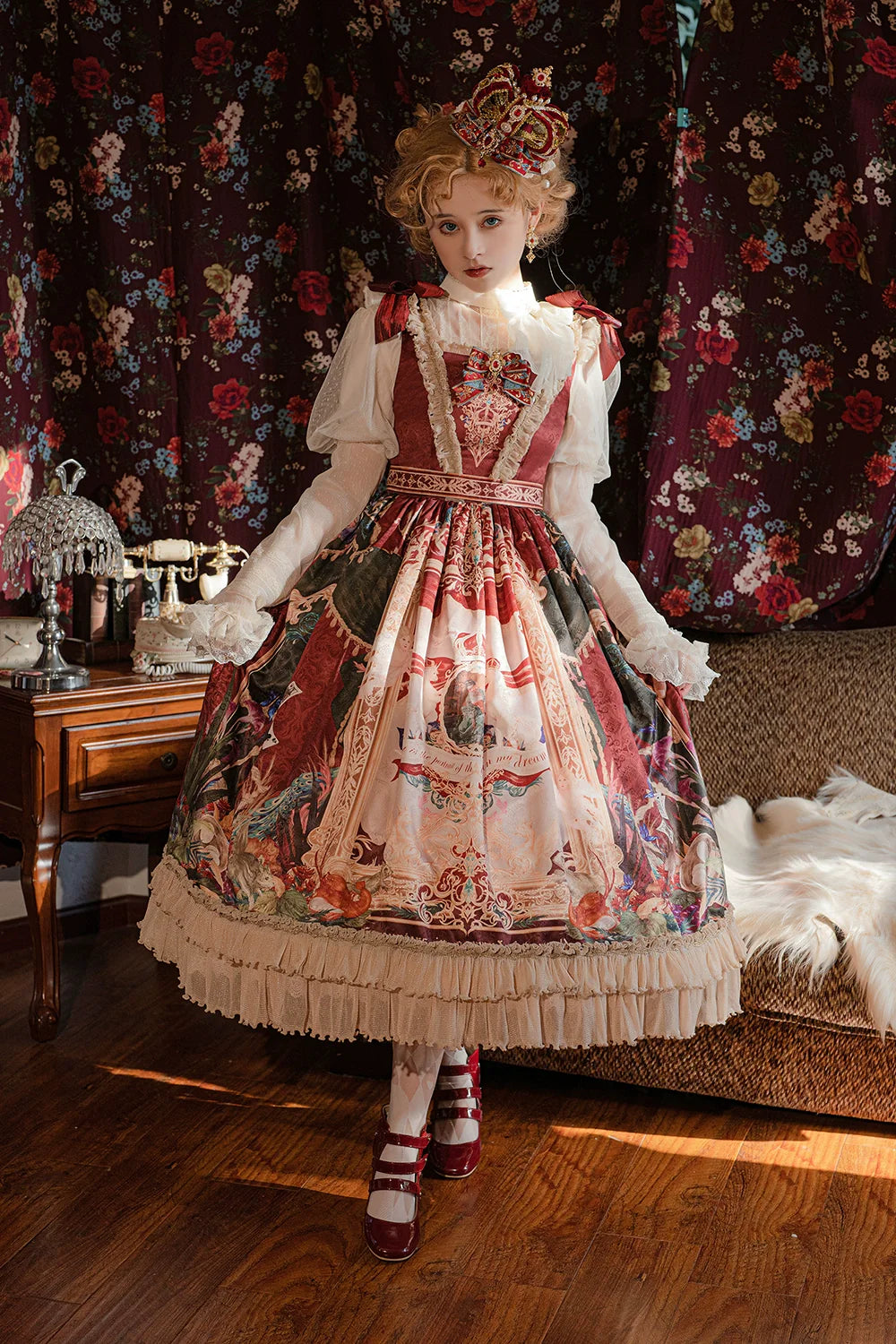[Pre-order] Wanhua Mirror Western Aristocrat Style Jumper Skirt