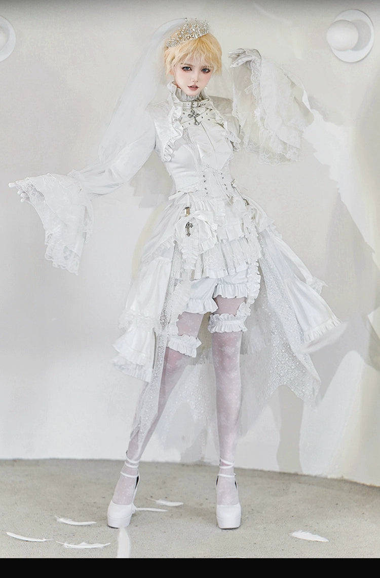 【受注予約7/3まで】Omega White レースとフリルの皇子系セットアップ