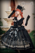 Rose Throne A dress with sparkling ribbons and flowers