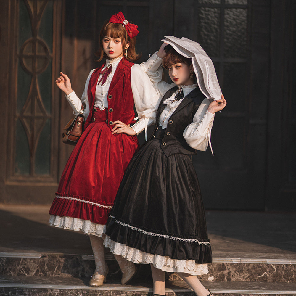 【予約販売】英国クラシカルロリィタ ベルベットベスト