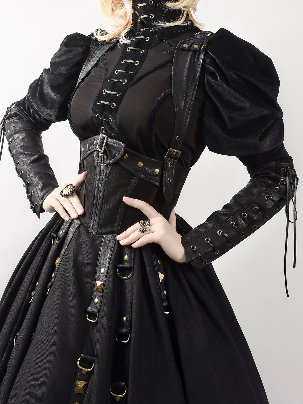 [Pre-order] Ghost Ship Faux Leather Top and Jumper Skirt