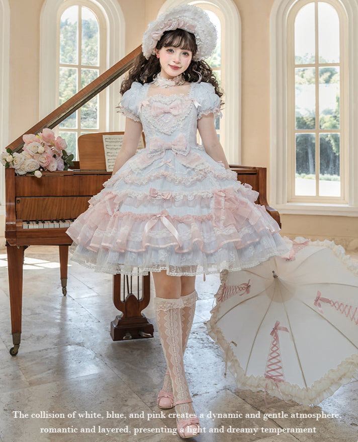 【受注予約5/14まで】Striped Maiden ハートのワンピース