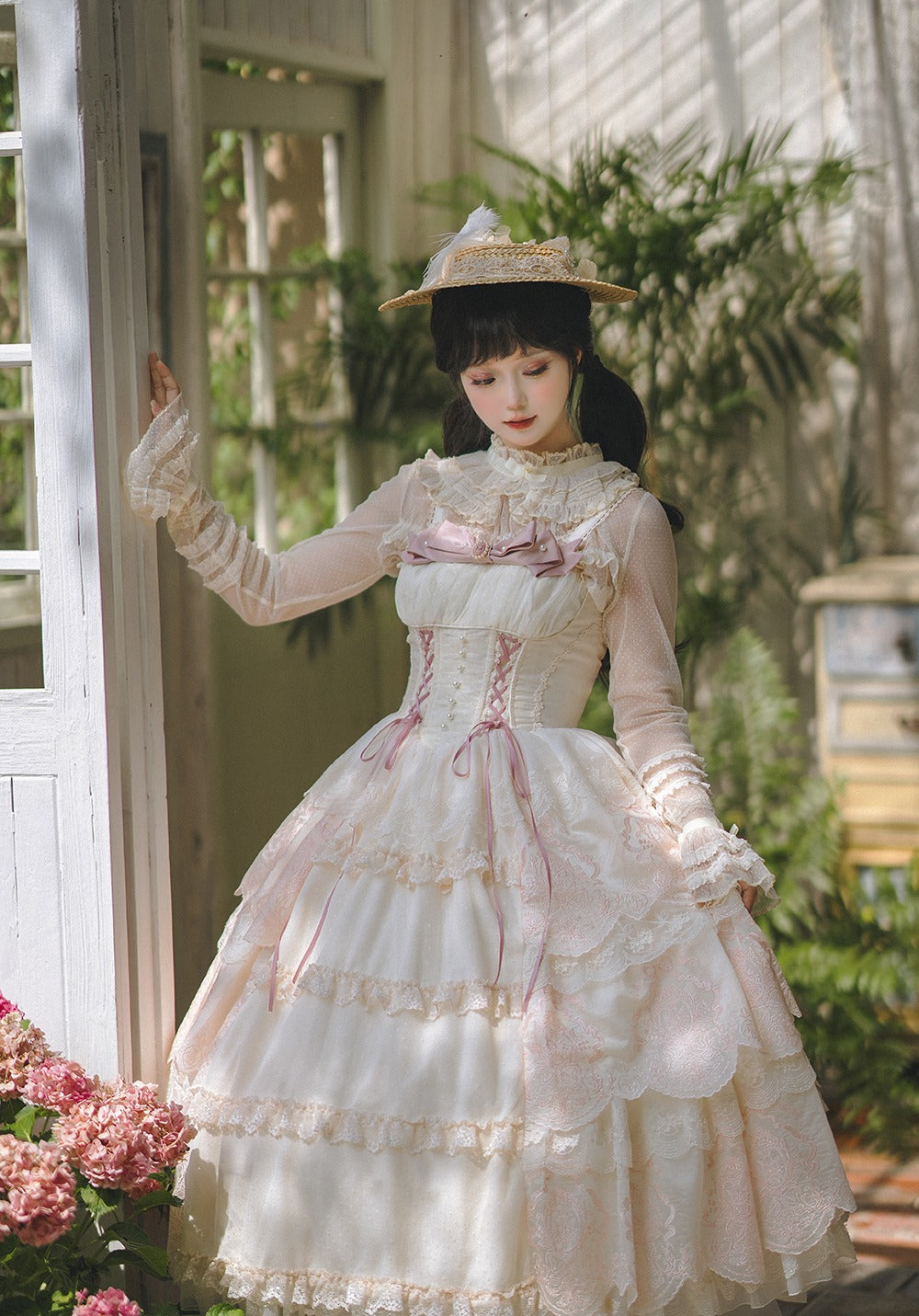 【受注予約9/25まで】Noble Garden 刺繍ジャンパースカート