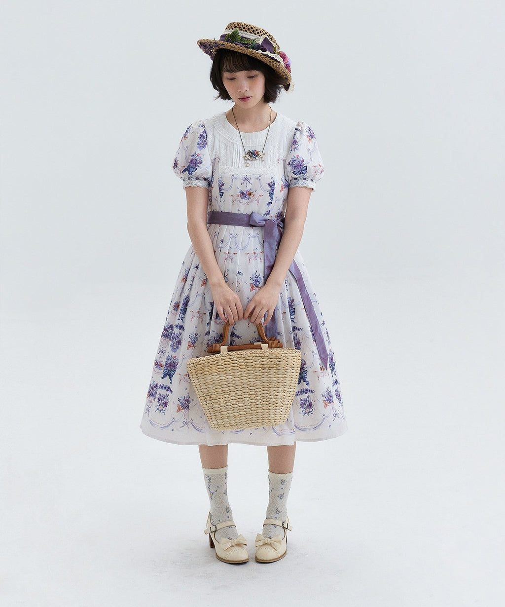 【受注予約7/10まで】夢見蝶 プリントワンピース