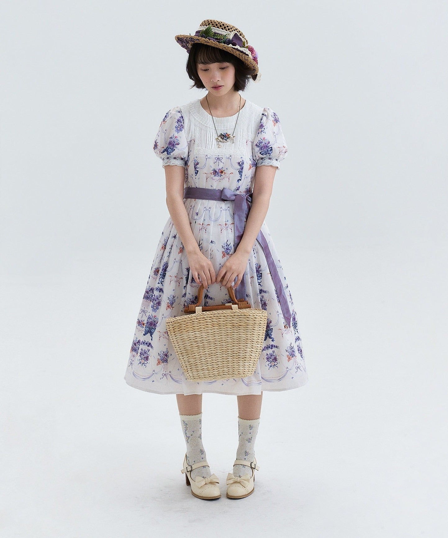 【受注予約7/10まで】夢見蝶 プリントワンピース