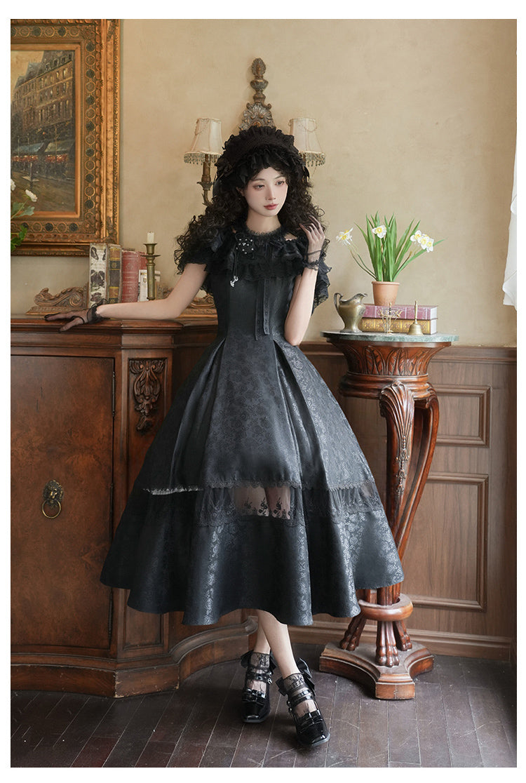 ローズジャガードホルターネックワンピース 単品・セット