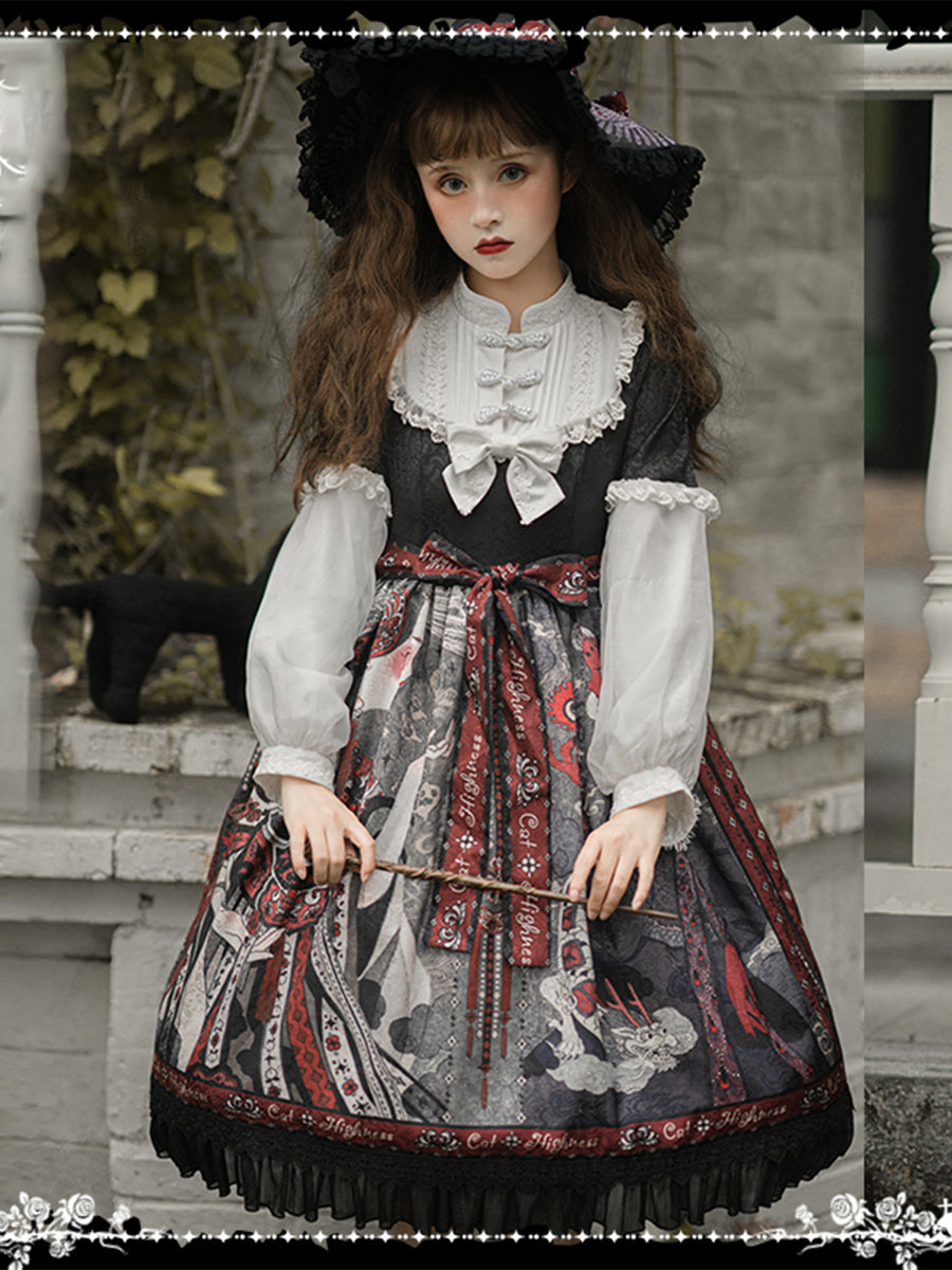 魔女の姉妹 ゴスロリ フリルワンピース