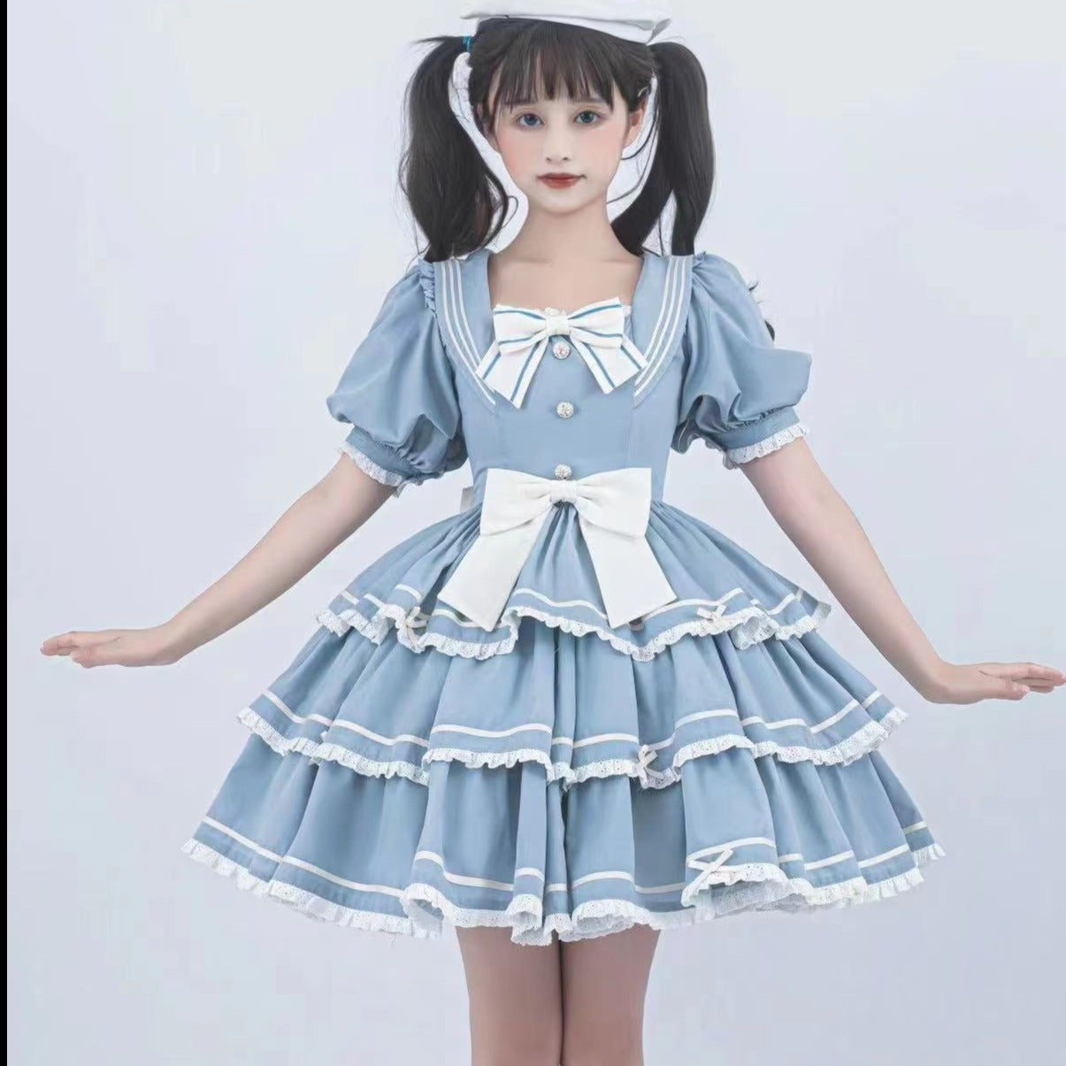 In the Sea Breeze Marine Style Dress
