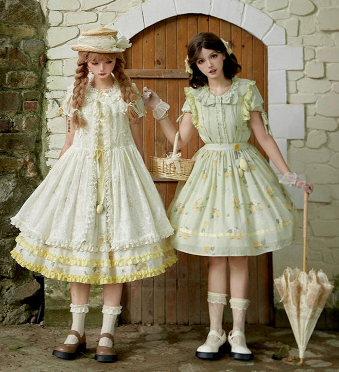 【受注予約7/16まで】Limone Town カントリー風半袖ブラウス