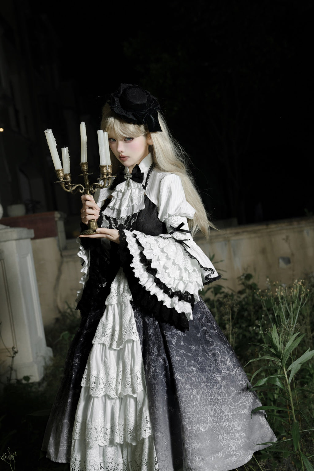 Black Witch Elegant Gothic Lolita Jumper Skirt
