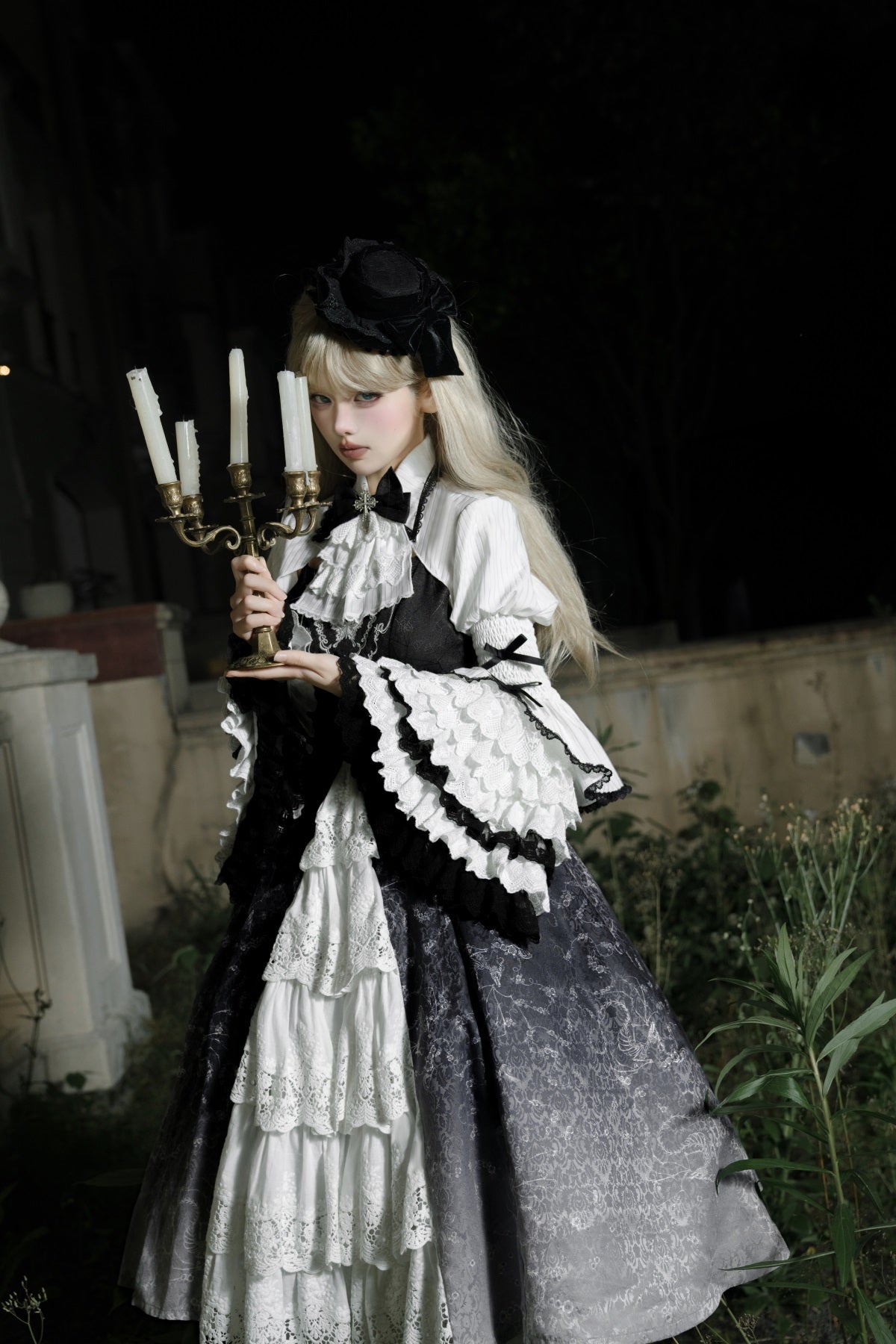 Black Witch Elegant Gothic Lolita Jumper Skirt