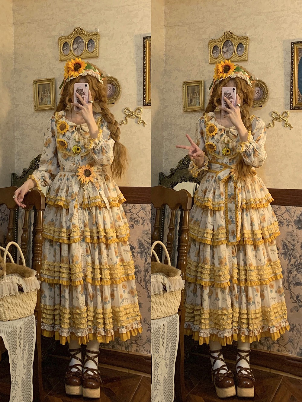 [Pre-order] Gardening Sunflower Luxury Dress