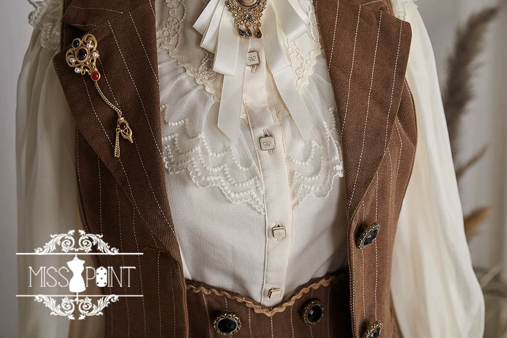 [Pre-order] British Classical Lolita Vertical Striped Vest