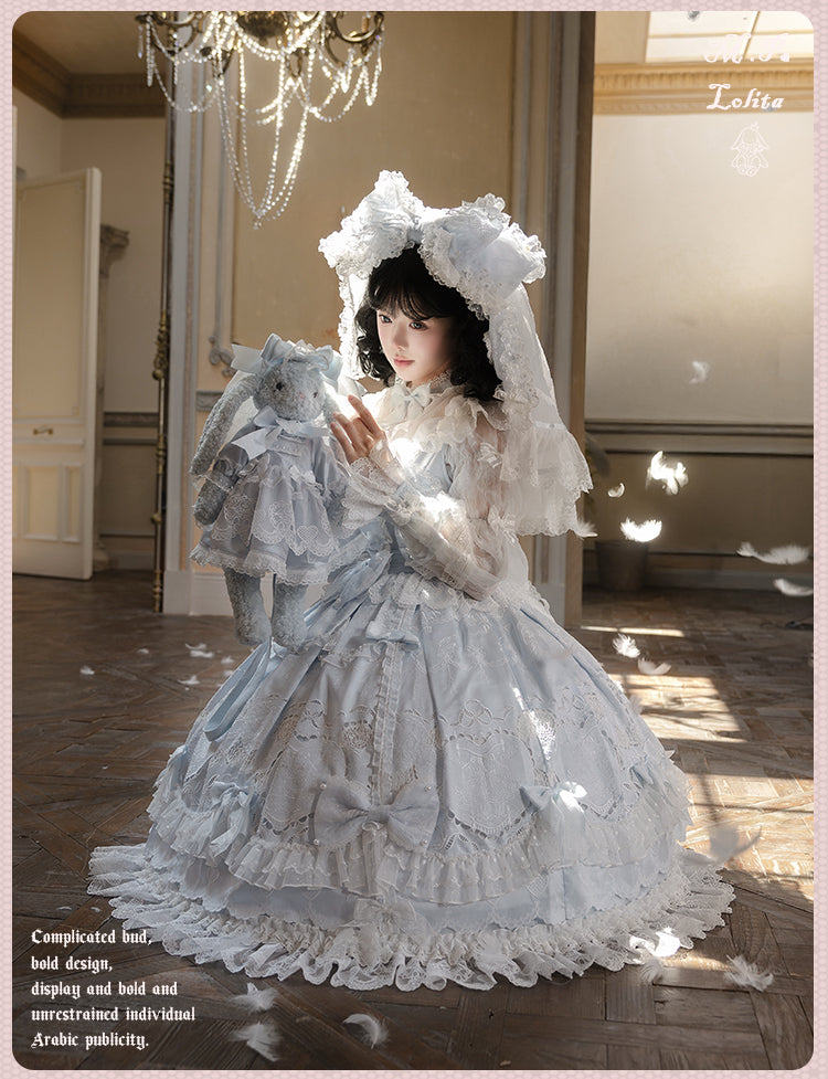 【受注予約12/23まで】Lace Figure 刺繍ジャンパースカート