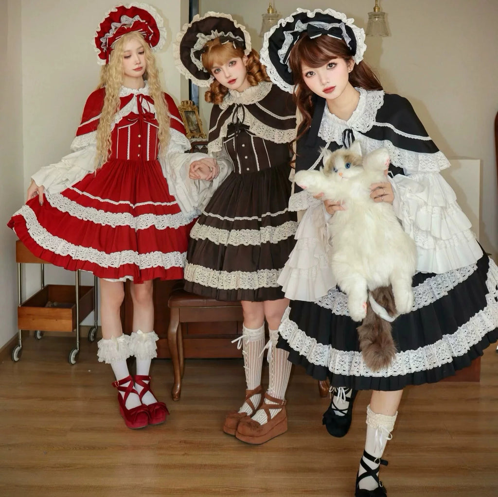 [Pre-orders available until 12/12] Caramel Doll Lace Short Cape