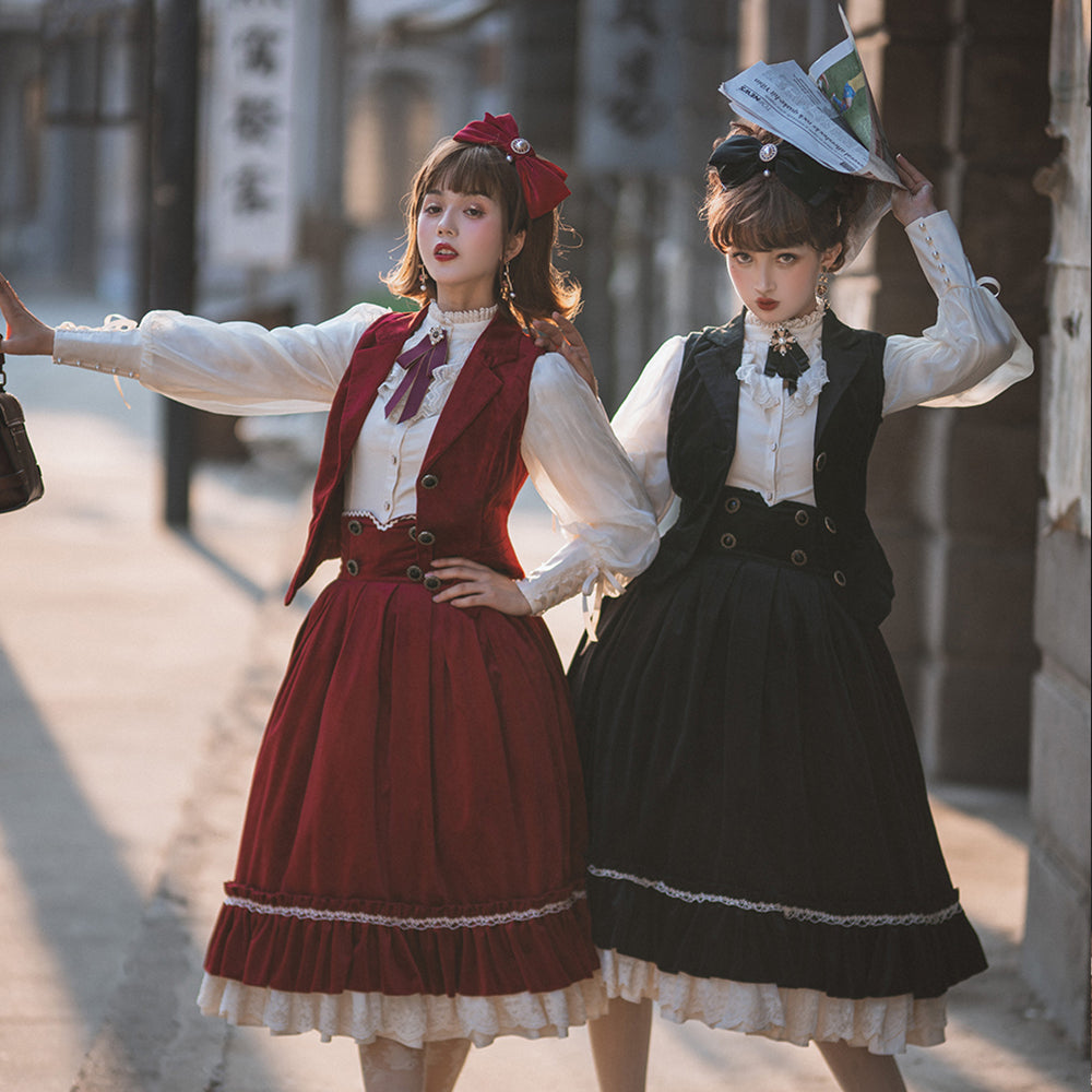【予約販売】英国クラシカルロリィタ ベルベットベスト