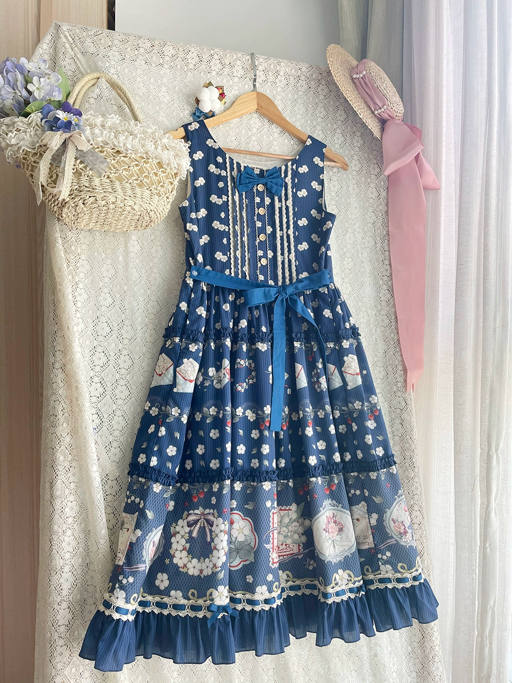 【予約販売】Sweetie Sheep プリントジャンパースカート