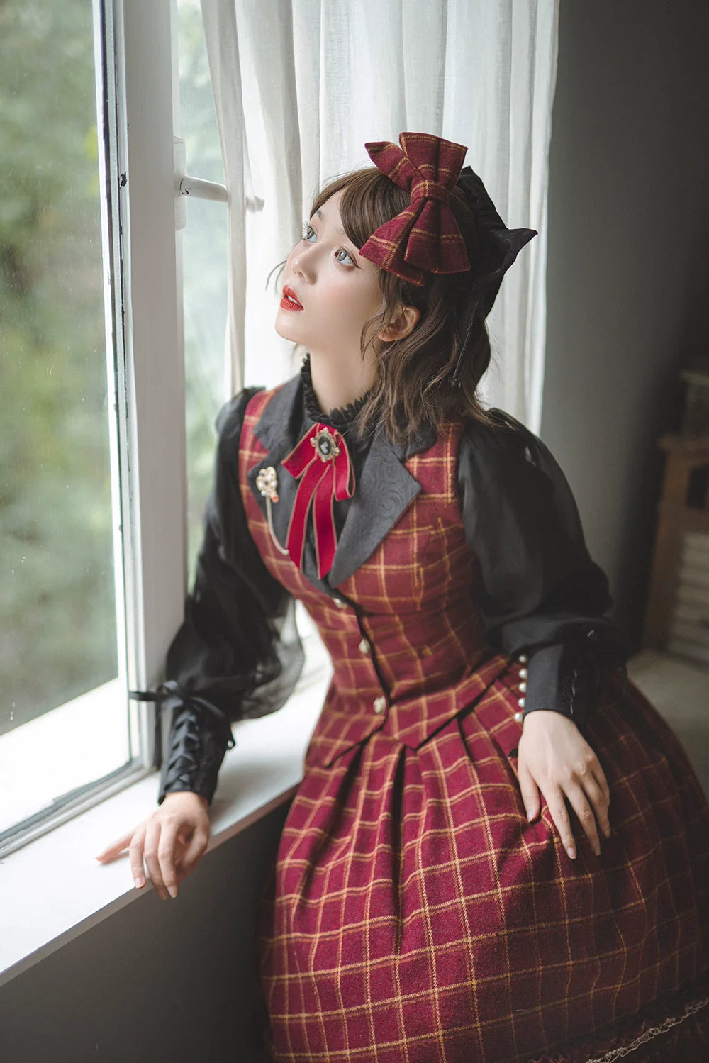 [Pre-order] British Classical Lolita Warm Check Vest
