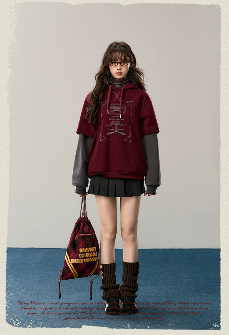 [Pre-order] Hogwarts School of Witchcraft and Wizardry Layered Hoodie Pullover