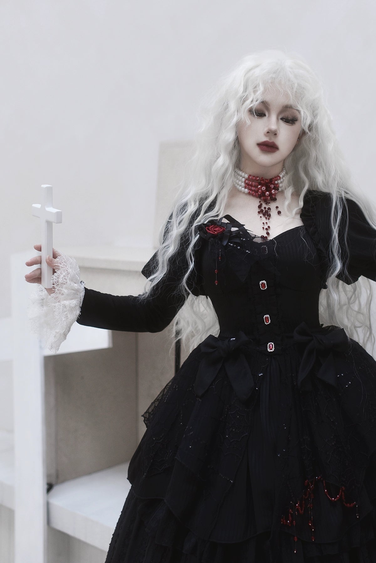 Twin Witches ゴシックチュールワンピースとインナースカート