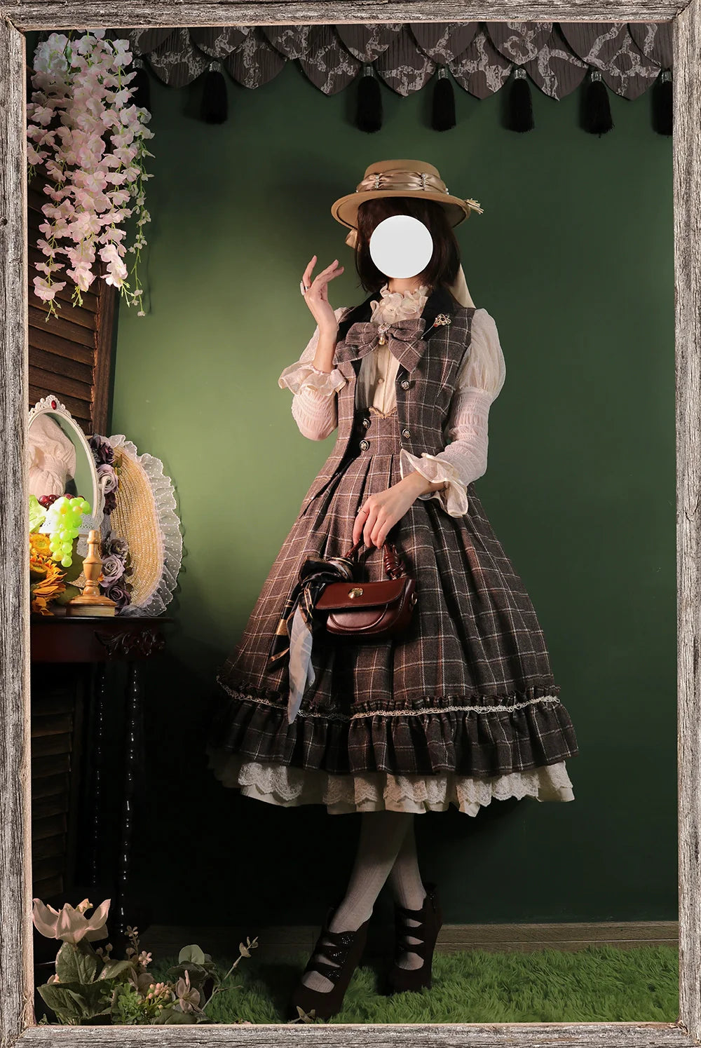 [Pre-order] British Classical Lolita Warm Check Vest