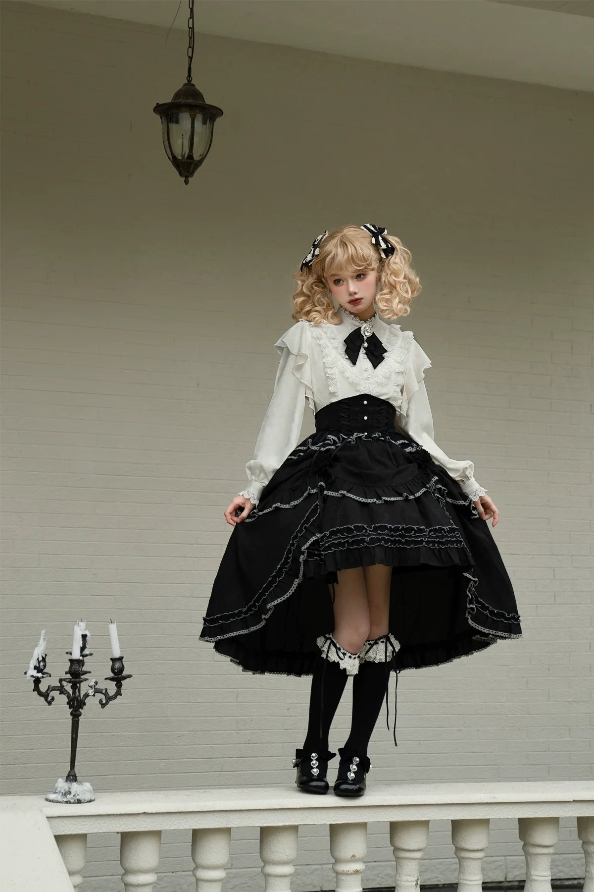 New Moon Night Blouse and Corset-style Skirt Setup